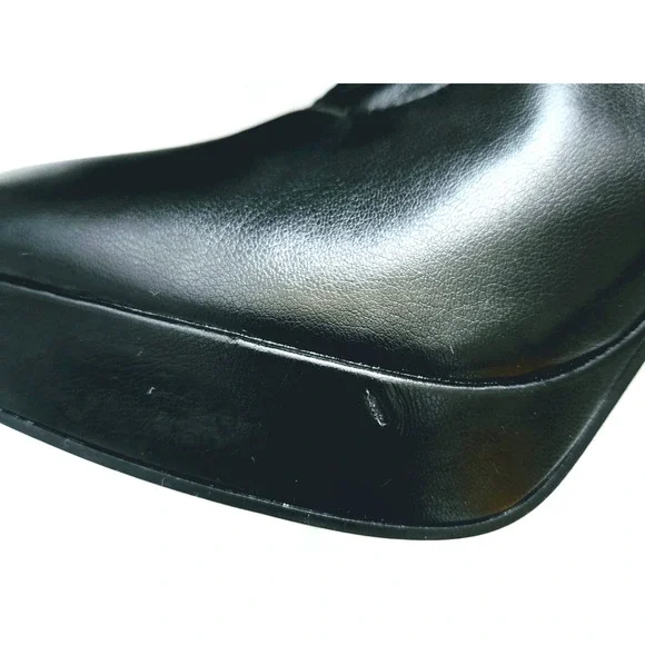 Mia Gavi Leather Boots Women's Size 8.5 Block Heel and Platform Black Modern NEW - Picture 9 of 9